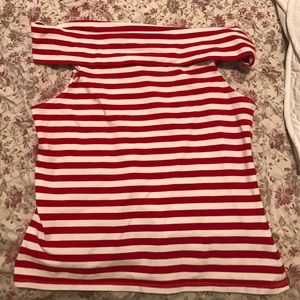 Red and white striped shirt
