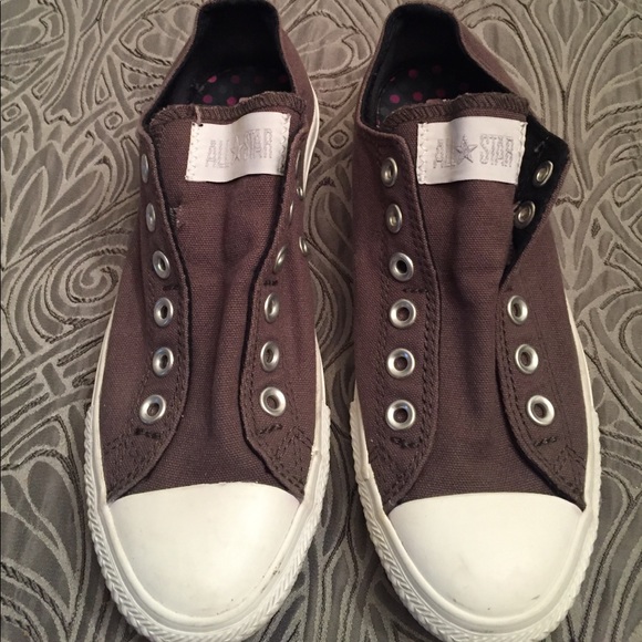 69 off Converse Shoes Converse Nolace Gray Chucks Size Men's 5.5