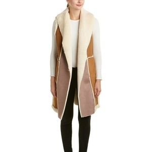 French Connection Long Shearling Vest