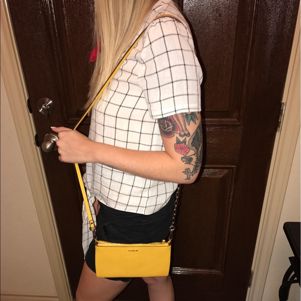 Bright Yellow Coach Crossbody