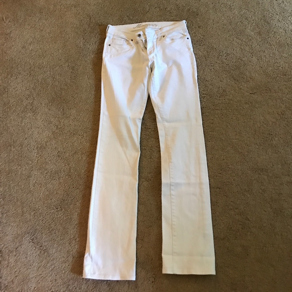 White Straight Leg Jeans