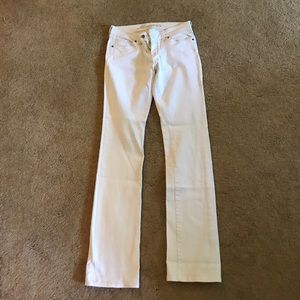 White Straight Leg Jeans