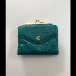 Vintage Teal Buxton Leather Wallet