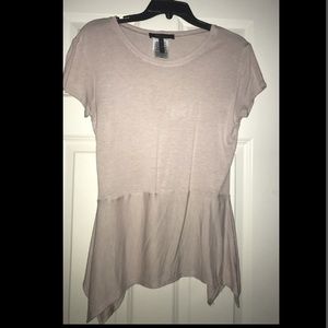 BCBGMaxazria purple short-sleeved shirt
