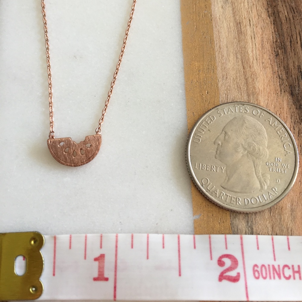 •new• Watermelon Rose Gold Delicate Necklace - Picture 5 of 6