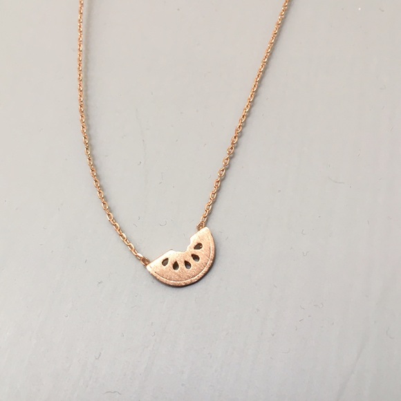 moxiefromroxie Jewelry - •new• Watermelon Rose Gold Delicate Necklace