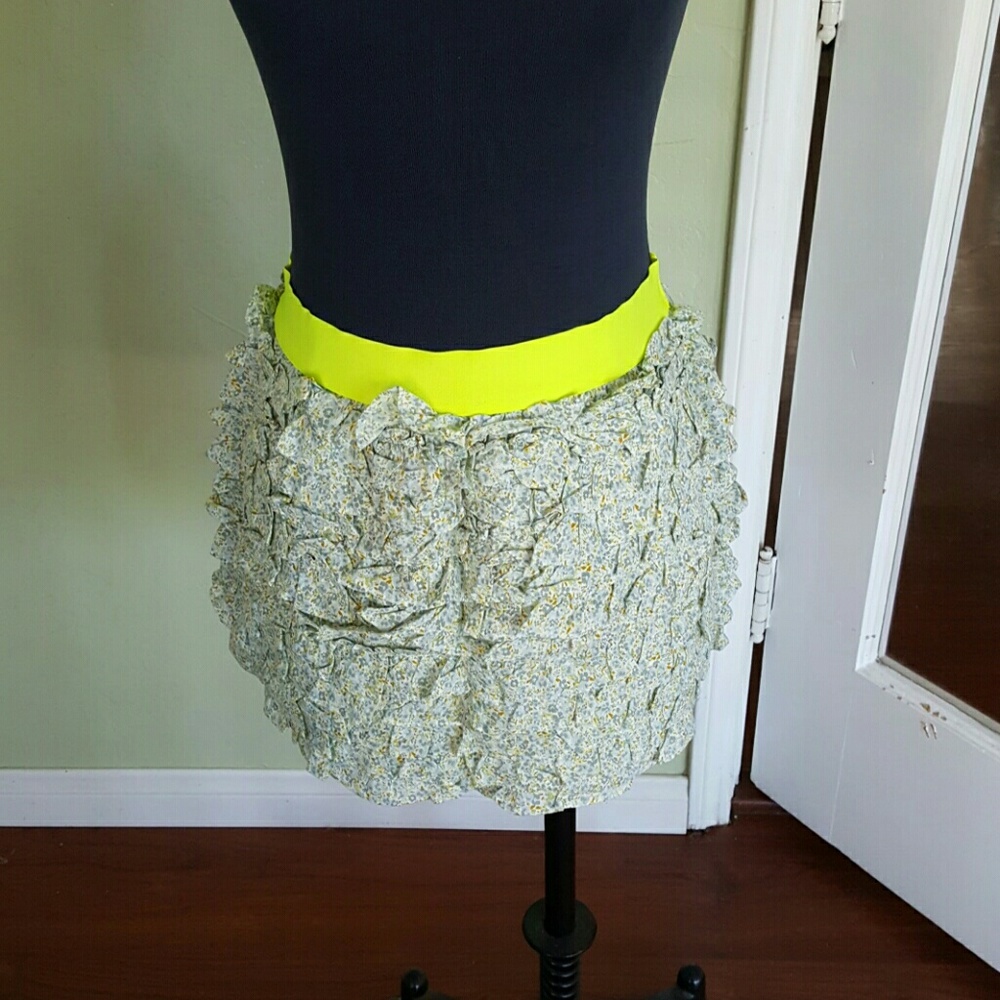 Jcrew neon floral skirt