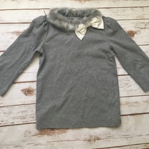 Janie and Jack Other - Janie and jack girls fur collared shirt sz 7
