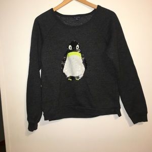 American eagle Penguin sequined sweater