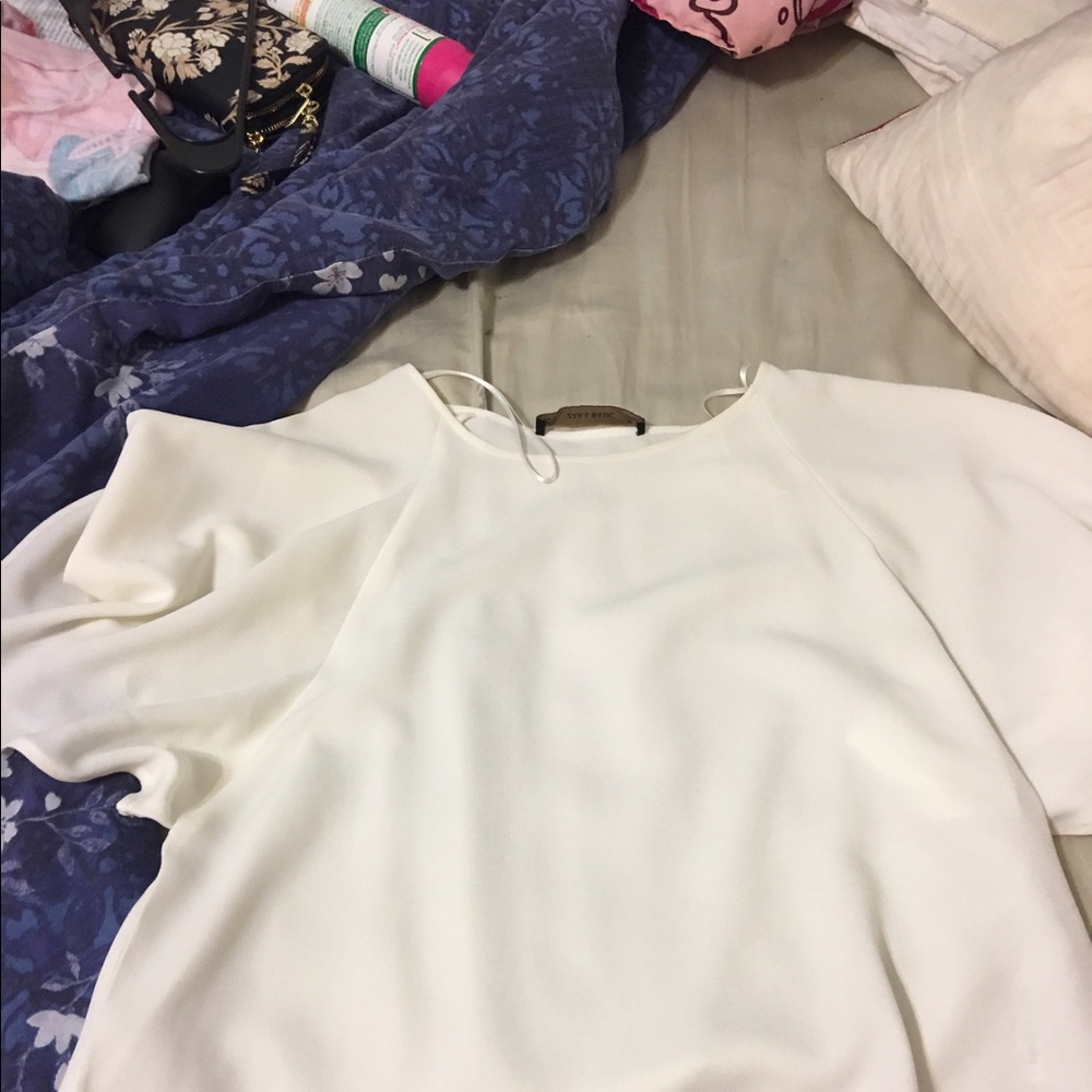 White Zara top