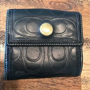 Coach black leather wallet