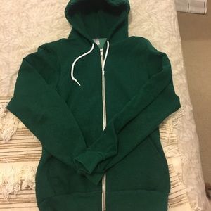 Green zip hoodie