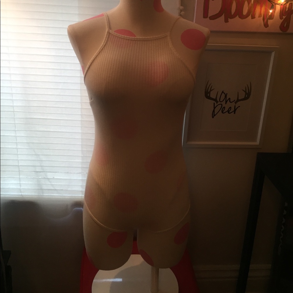 White Ribbed Bodysuit NWT