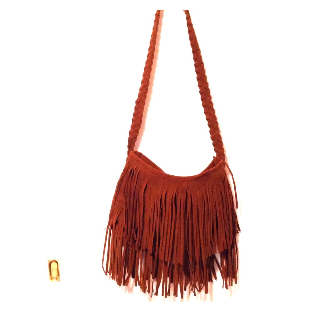 Fringe purse with braided adjustable strap✨