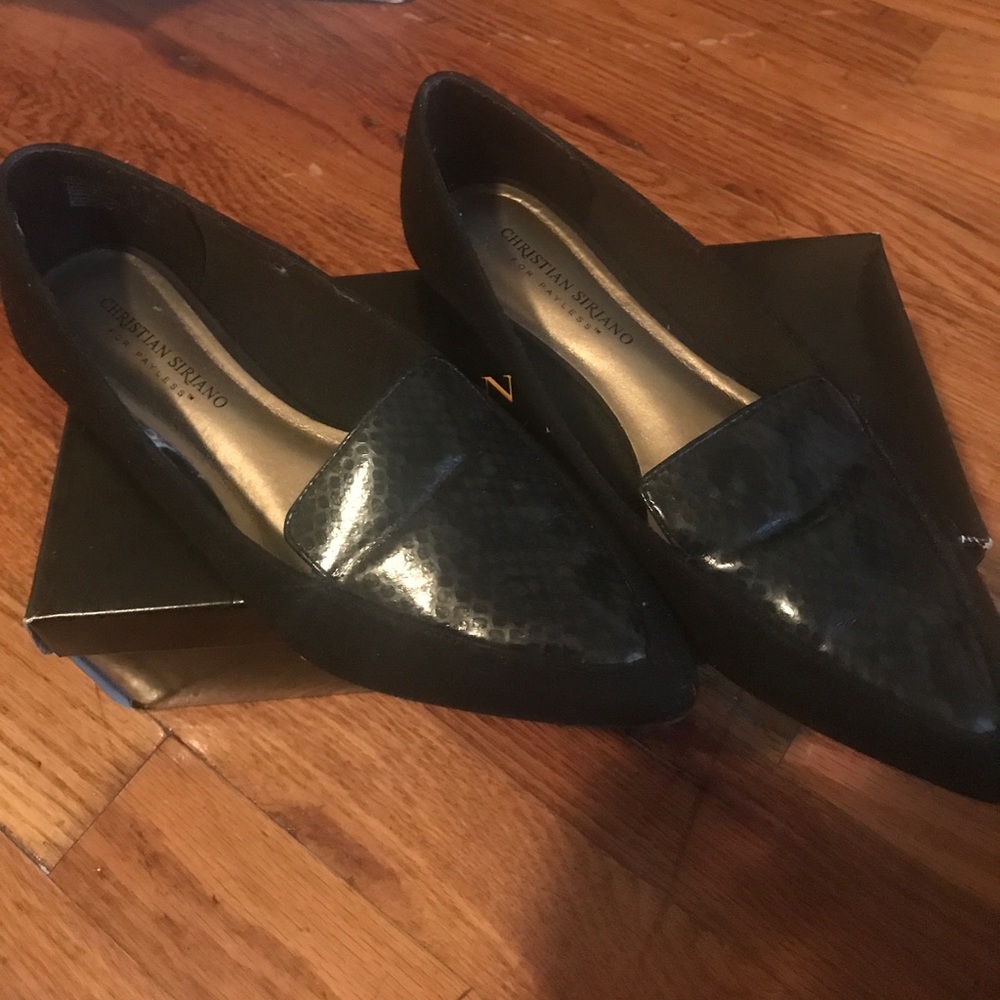 Black Pointed flats 7.5