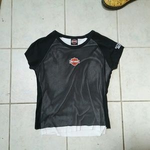Womans Harley Davidson layered t-shirt Sz S