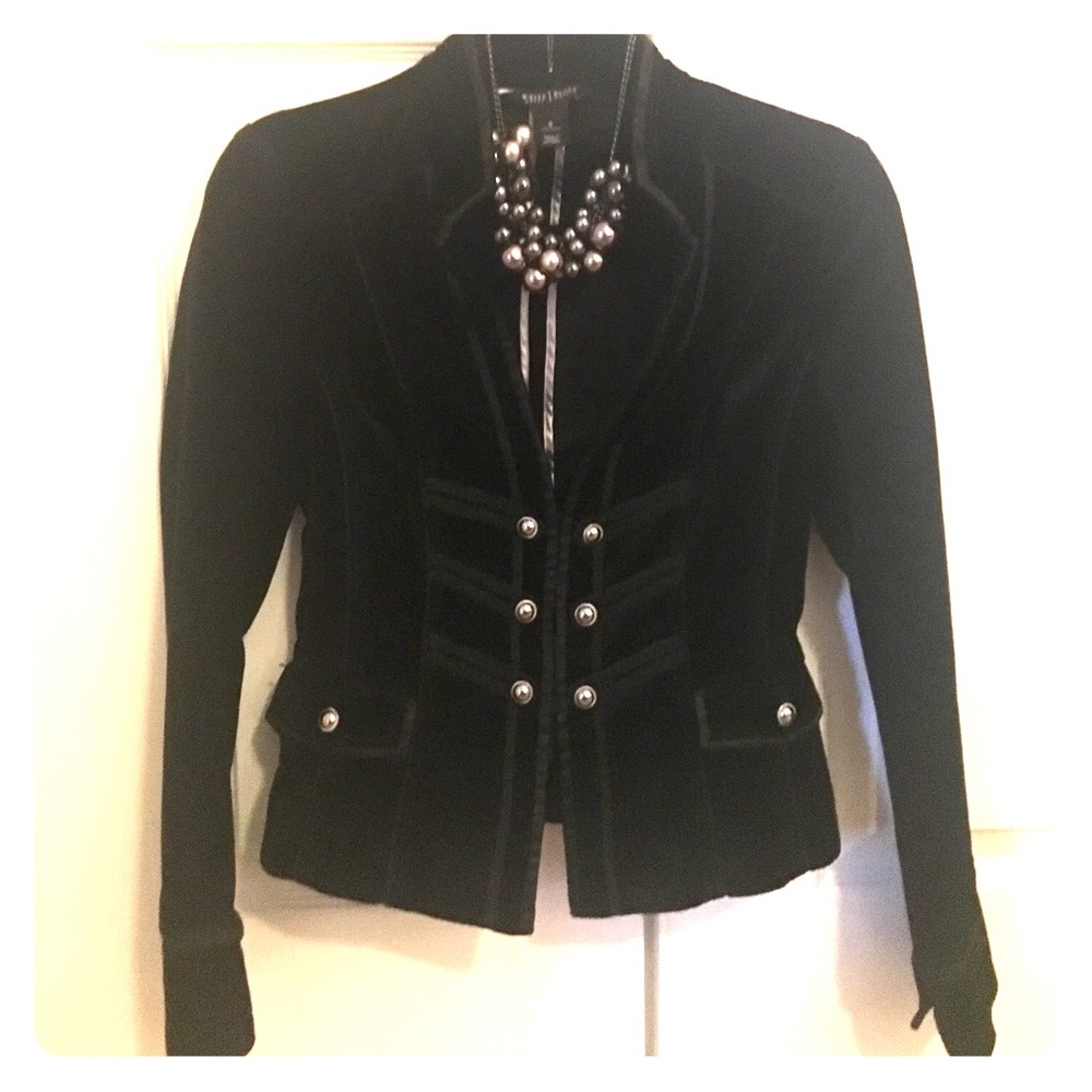 Black velvet blazer
