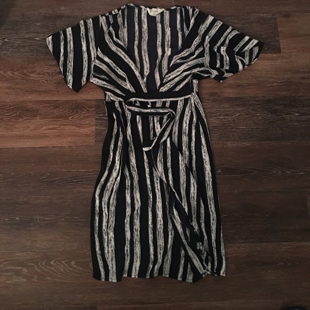 Stripe Wrap Up Dress