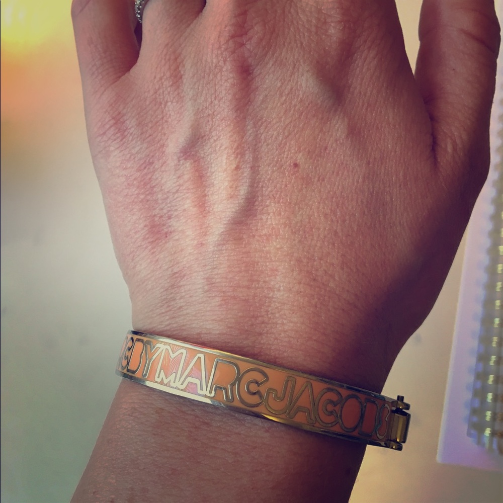 Marc by Marc Jacobs Enamel Logo Hinge Bracelet
