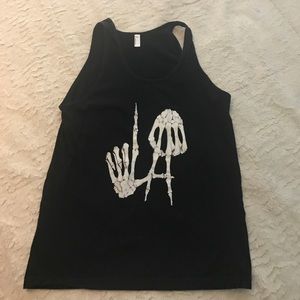 Black American Apparel "LA" bones tank