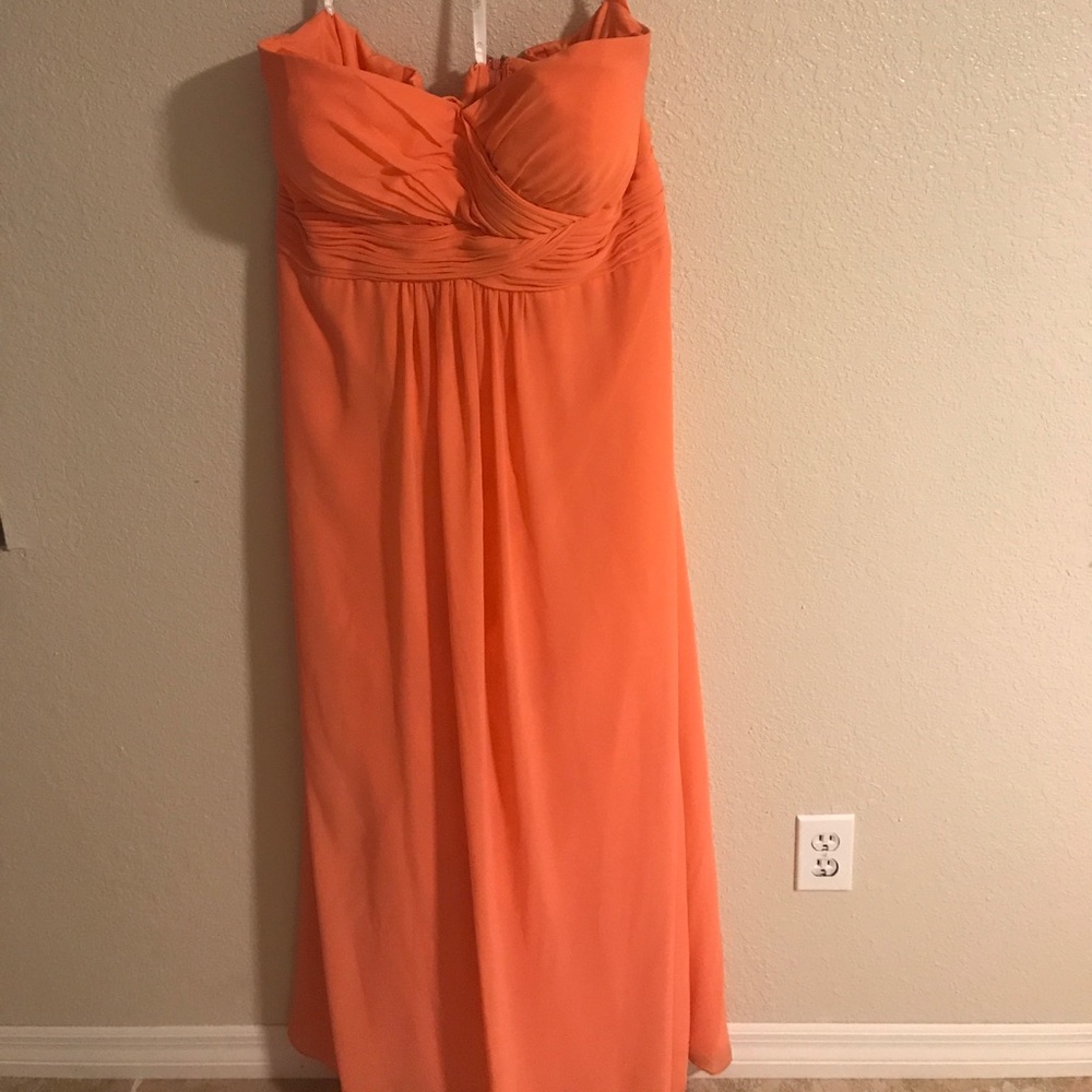 Christina Wu formal coral dress