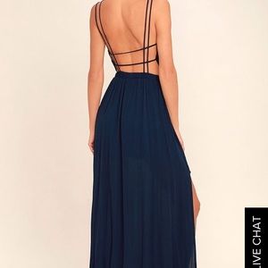 Lulus navy maxi dress
