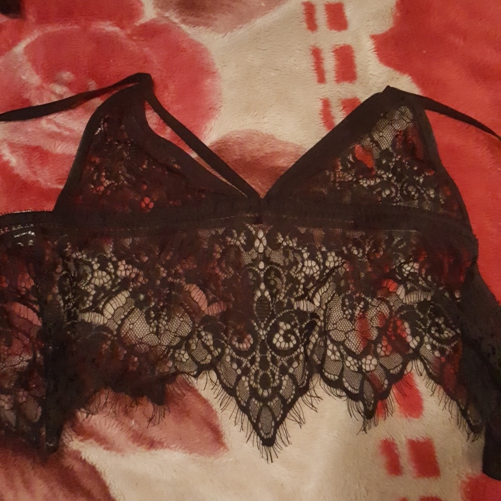 See through lace brallette