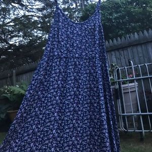 Dainty floral design corset tie in back dress