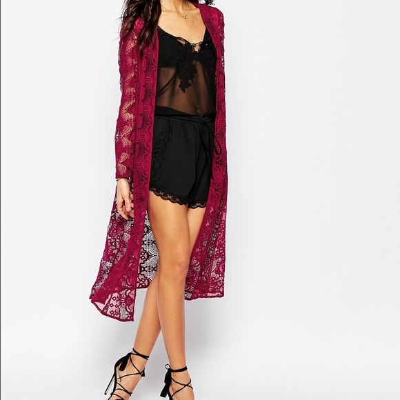 For Love and Lemons Tops - For Love & Lemons Sienna Kimono Scarlett