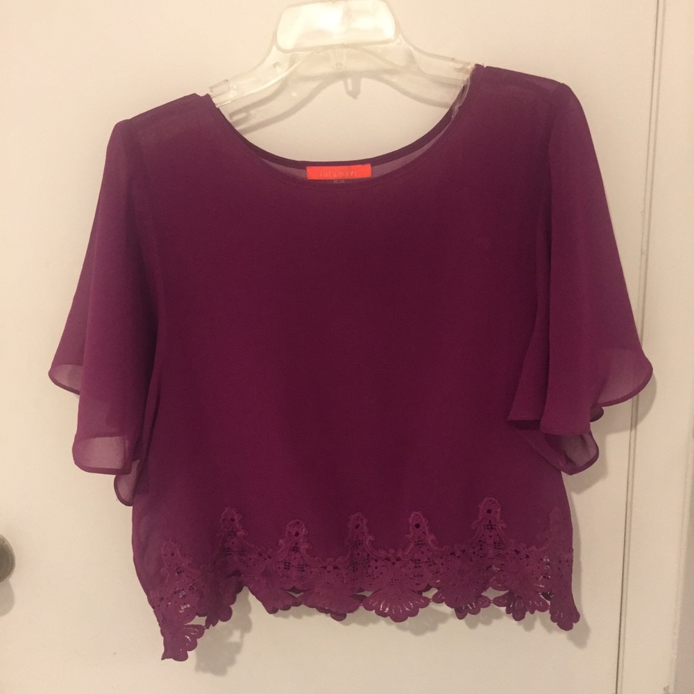 ✨SALE✨Sheer Purple Top