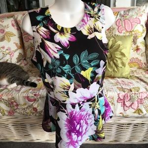 Worthington Sleeveless Floral Peplum Top