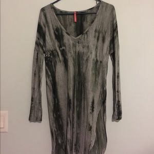 Olive tie dye tunic