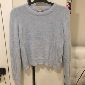 Baby blue cropped sweater