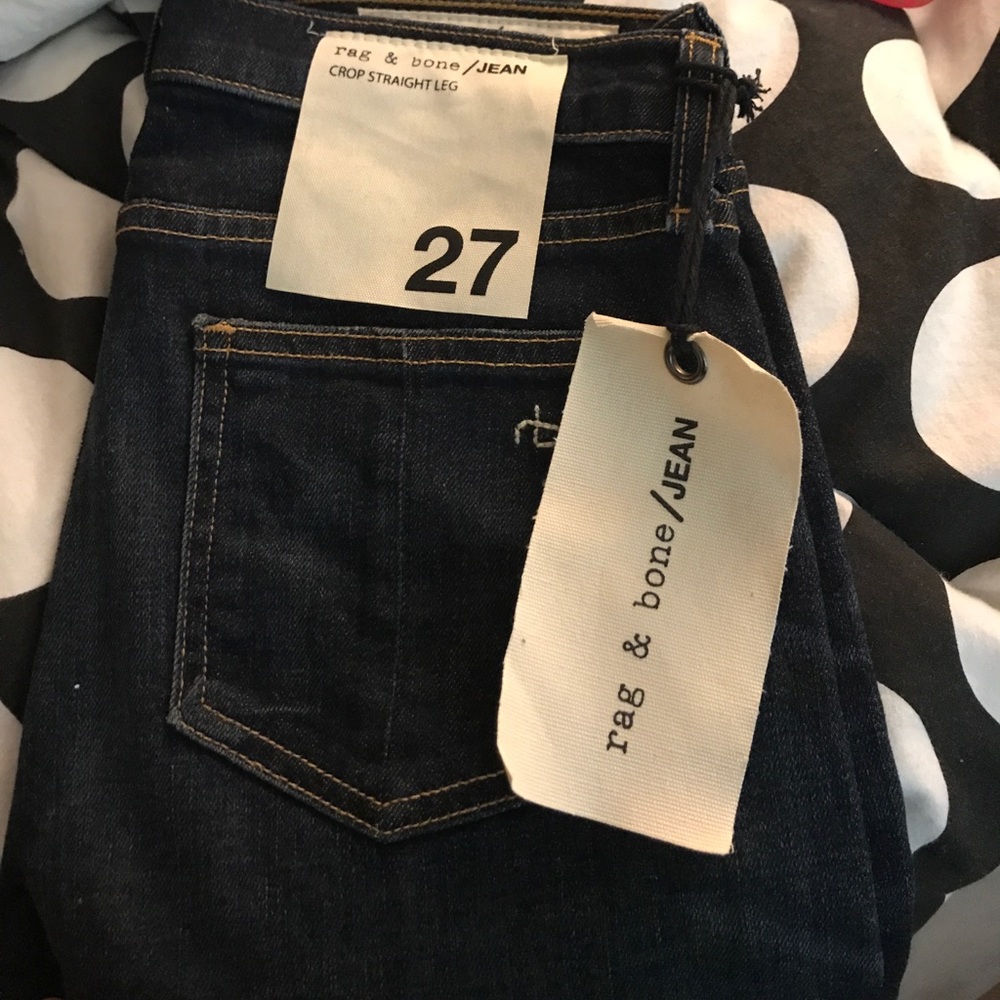 Rag and Bone crop Straight leg jeans