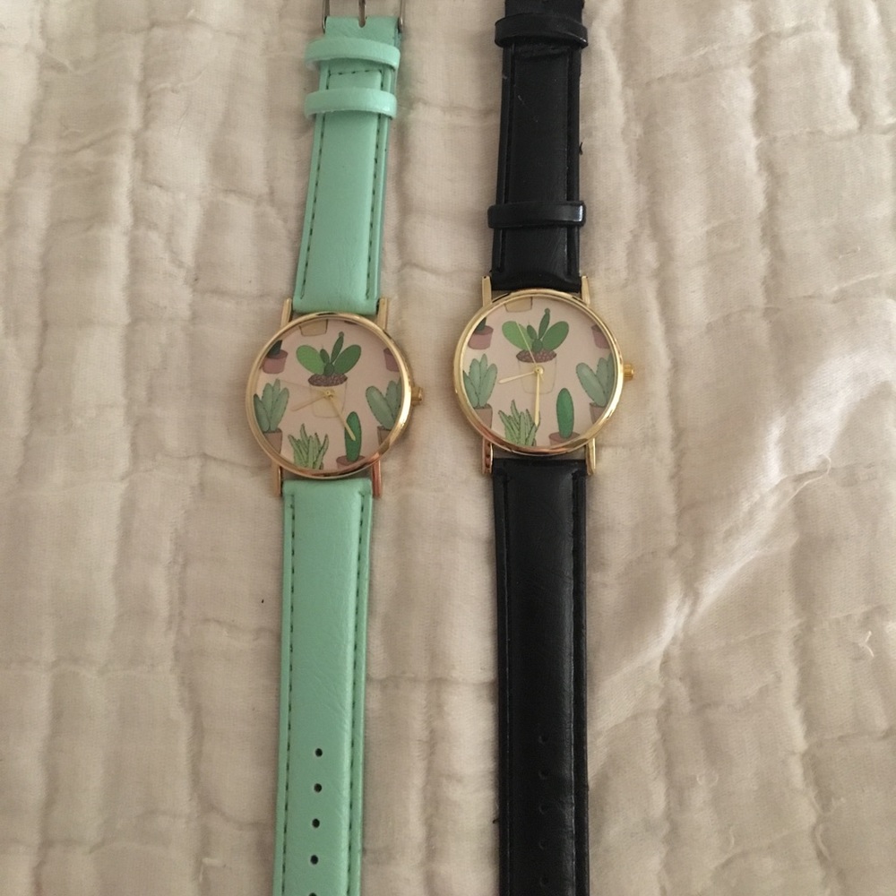 Women's succulent/cactus watch