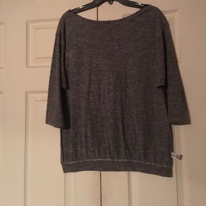 Ann Taylor Loft heather grey top