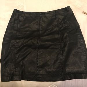 Free people faux leather skirt