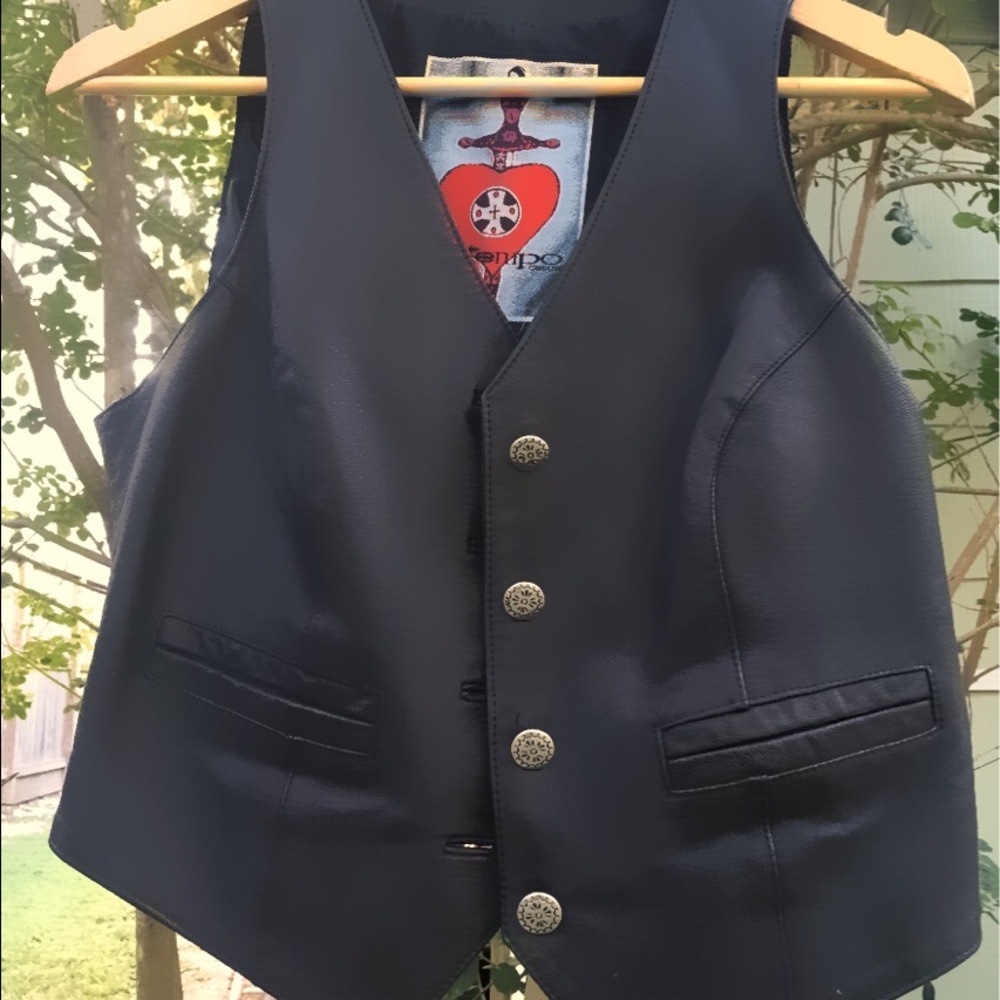 100% leather vest