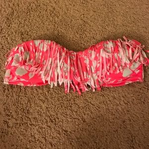 Fringed bathing suit top