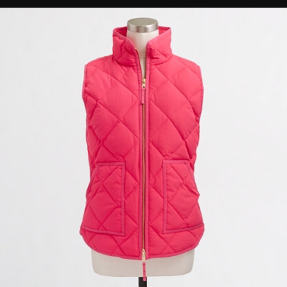 Coral J. Crew Factory Puffer Vest Size XS