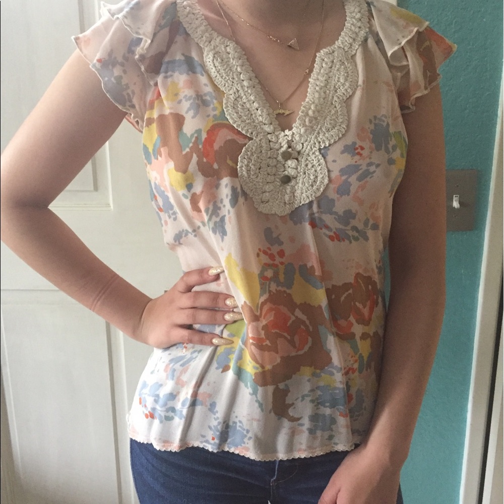 Cream print camisole