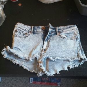 Kendall and Kylie acid wash shorts