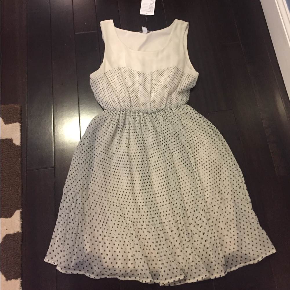 Urban outfitter cream dotted dress