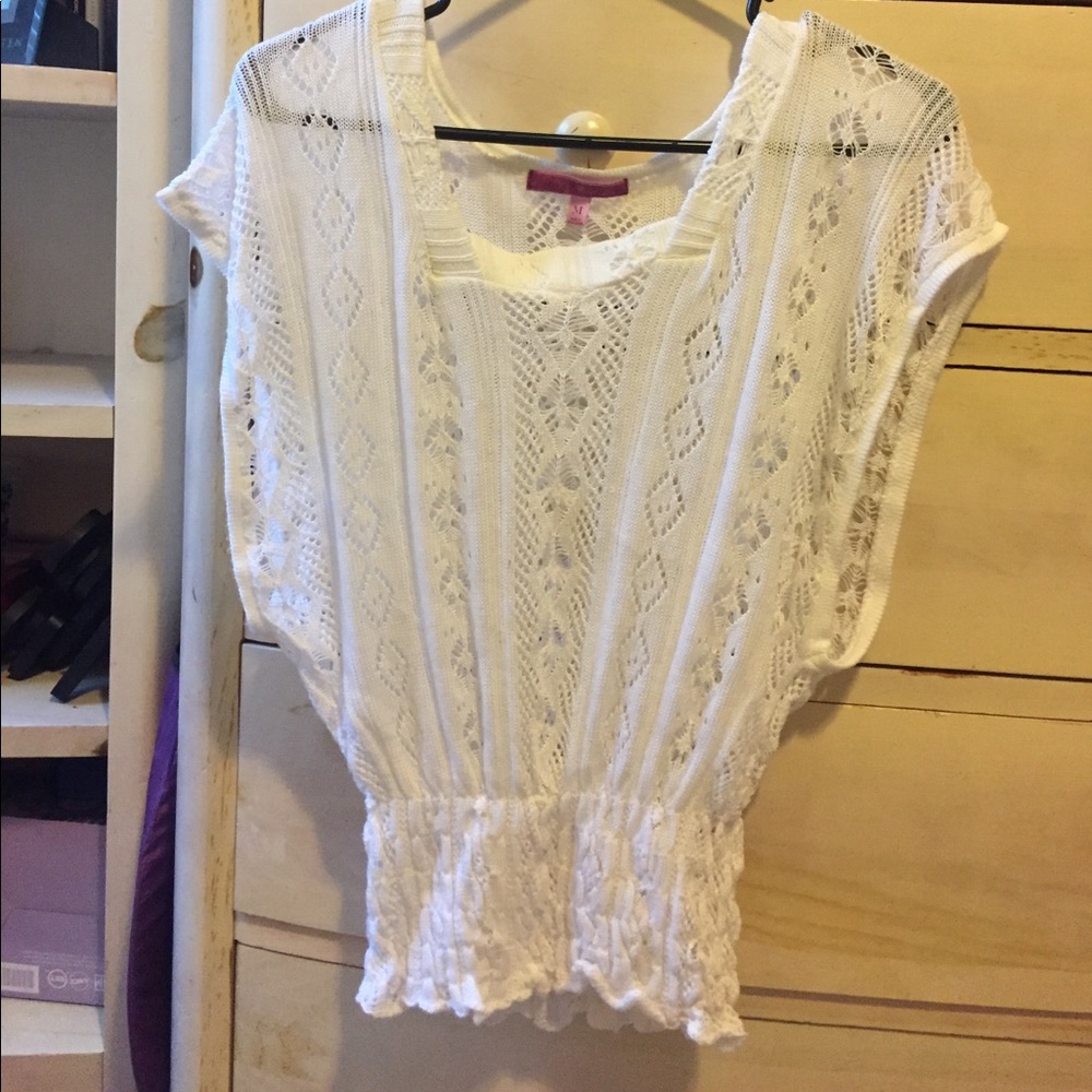 White sweater top
