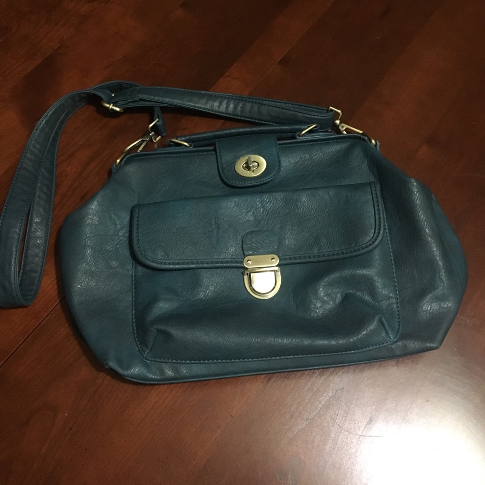 Faux Leather Crossbody Tote
