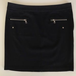 Cotton DKNY mini skirt with zippers size 2 black