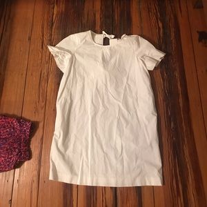 White loose fit madewell dress with bows in back