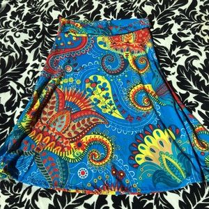 Lularoe Azure Skirt Paisley Small
