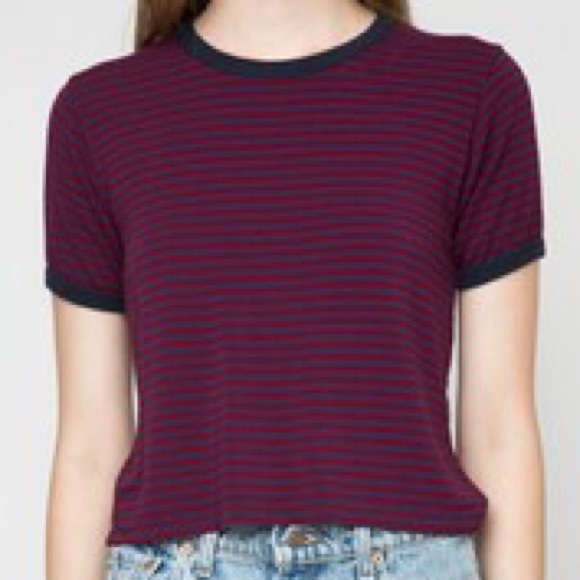 Brandy Melville Maroon Tee - Picture 2 of 3