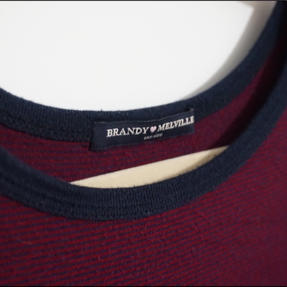 Brandy Melville Maroon Tee - Picture 3 of 3